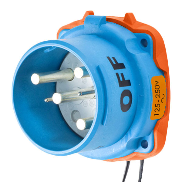 33-68076-972 - DS60 INLET POLY BLUE SIZE 4 TYPE 3R 2P+N+G 60A 125/250 VAC 60 Hz +2 AUX